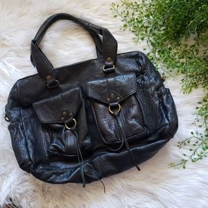 Abaco Paris Black Leather Handbag